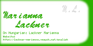 marianna lackner business card